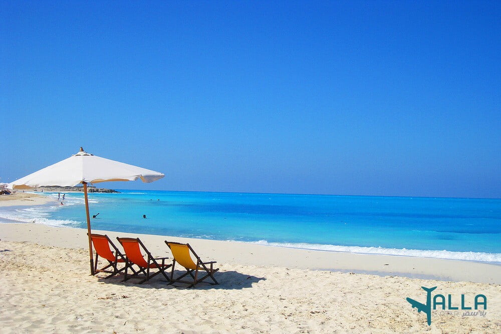 شواطئ السياحة في الساحل الشمالي بمصر